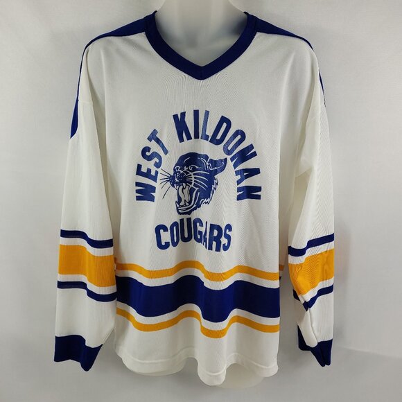West Kildonan Cougars Vintage Winnipeg Minor Hockey Jersey Mens size Large - Picture 1 of 3